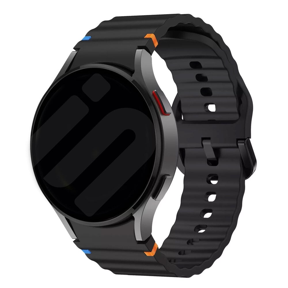 Strap-it® Strap-it Samsung Galaxy Watch 5 44mm Wave Armband (Schwarz)