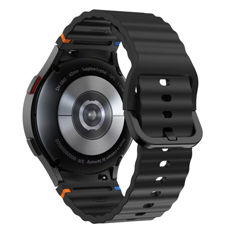 Strap-it® Strap-it Samsung Galaxy Watch 5 44mm Wave Armband (Schwarz)