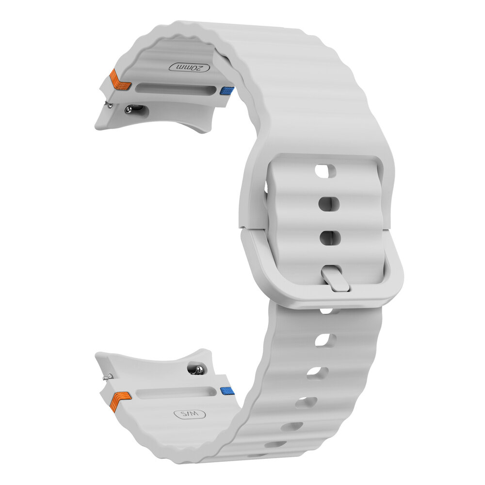 Strap-it® Strap-it Samsung Galaxy Watch 5 44mm Wave Armband (Hellgrau) Strap-it® Strap-it Samsung Galaxy Watch 5 44mm Wave Armband (Hellgrau)