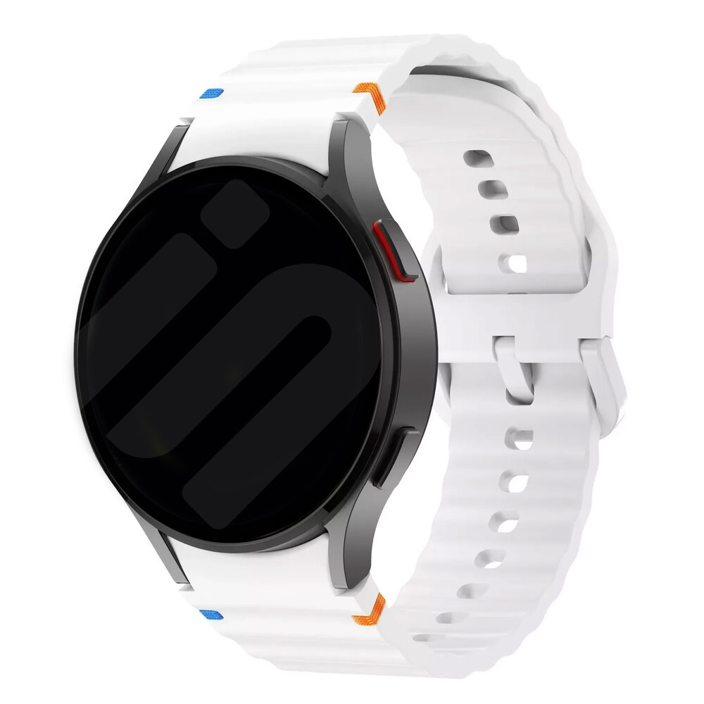Strap-it® Strap-it Samsung Galaxy Watch 5 44mm Wave Armband (Weiß)