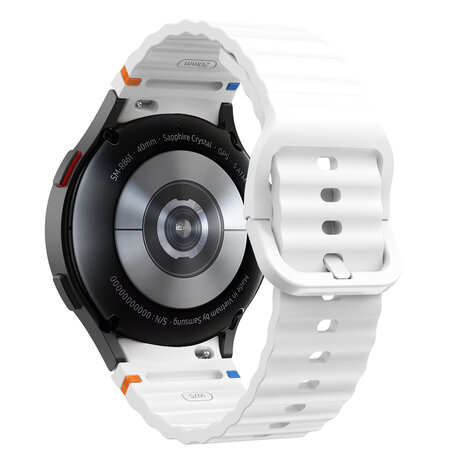 Strap-it® Strap-it Samsung Galaxy Watch 5 44mm Wave Armband (Weiß)
