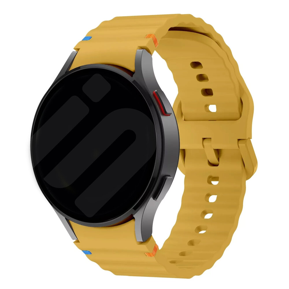 Strap-it® Strap-it Samsung Galaxy Watch 5 44mm Wave Armband (Gelb)