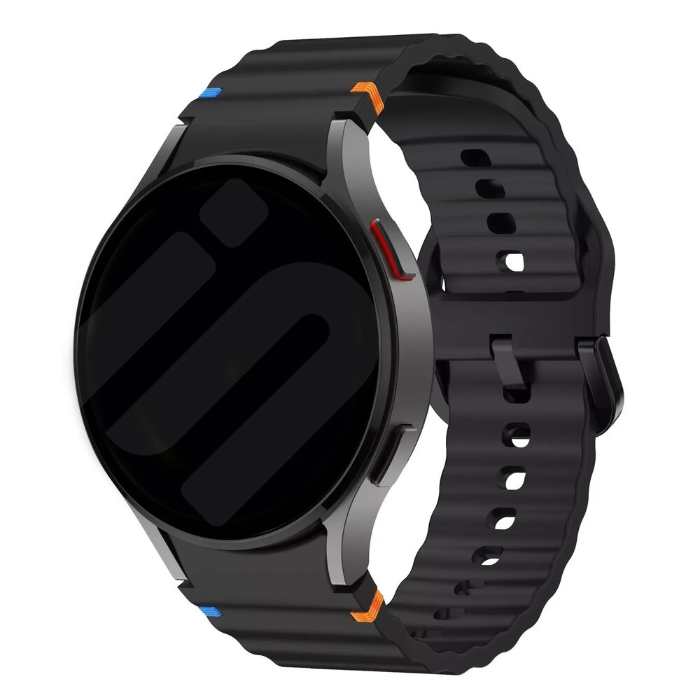 Strap-it® Strap-it Samsung Galaxy Watch 6 Classic 47mm Wave Armband (Schwarz)