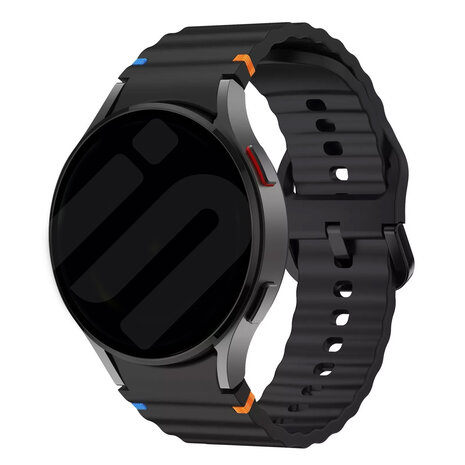 Strap-it® Strap-it Samsung Galaxy Watch 6 Classic 47mm Wave Armband (Schwarz)