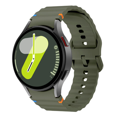 Strap-it® Strap-it Samsung Galaxy Watch 7 - 40mm Wave Armband (Armeegrün)