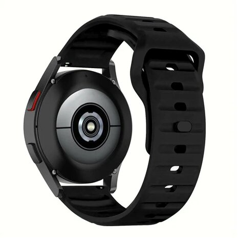 Strap-it® Strap-it Samsung Galaxy Watch 6 Classic 43mm Outdoor Silikonarmband (Schwarz)