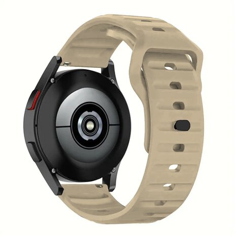 Strap-it® Strap-it Samsung Galaxy Watch 4 Classic 42mm Outdoor Silikonarmband (Beige)