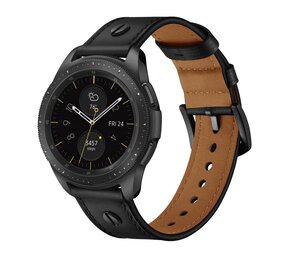 Strap-it® Samsung Galaxy Watch Active Lederarmband mit Schraubverschluss (Schwarz) Strap-it® Samsung Galaxy Watch Active Lederarmband mit Schraubverschluss (Schwarz)