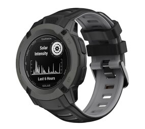 Strap-it® Garmin Instinct 2x Sportarmband (Schwarz/Grau) Strap-it® Garmin Instinct 2x Sportarmband (Schwarz/Grau)