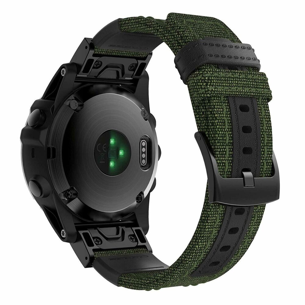 Strap-it® Strap-it Garmin Epix Gen 2 Nylon-Hybridarmband (Armeegrün)