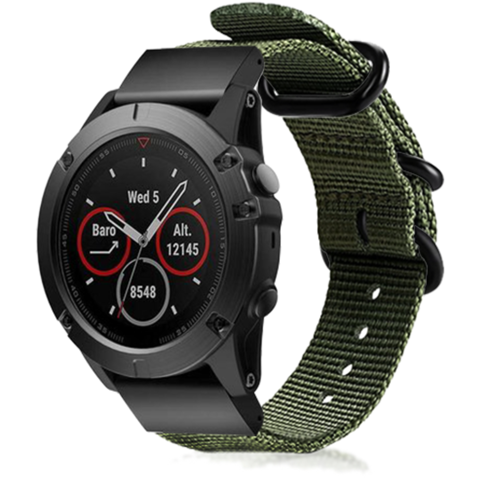 Strap-it® Strap-it Garmin Epix Gen 2 Nylon-Schnallenarmband (Grün)