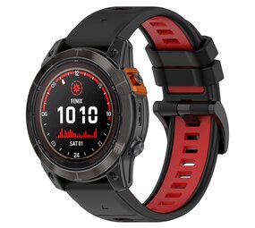 Strap-it® Garmin Epix Gen 2 Sport Schnallenarmband (Schwarz/Rot) Strap-it® Garmin Epix Gen 2 Sport Schnallenarmband (Schwarz/Rot)