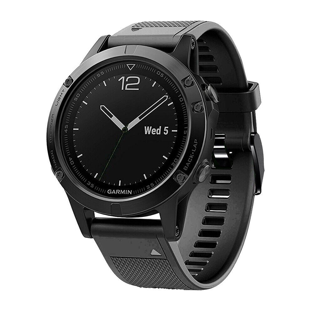 Strap-it® Strap-it Garmin Quatix 5 / 6 / 7 Silikonarmband (Schwarz)