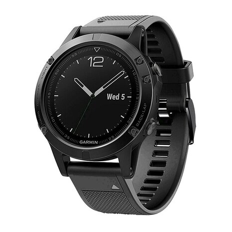 Strap-it® Strap-it Garmin Quatix 5 / 6 / 7 Silikonarmband (Schwarz)