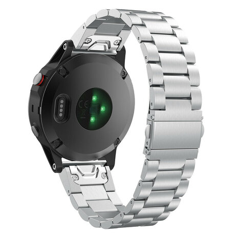 Strap-it® Strap-it Garmin Quatix 5 / 6 / 7 Stahlarmband (Silber)