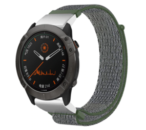 Strap-it® Garmin Quatix 5 / 6 / 7 Nylon Armband (Grün) Strap-it® Garmin Quatix 5 / 6 / 7 Nylon Armband (Grün)