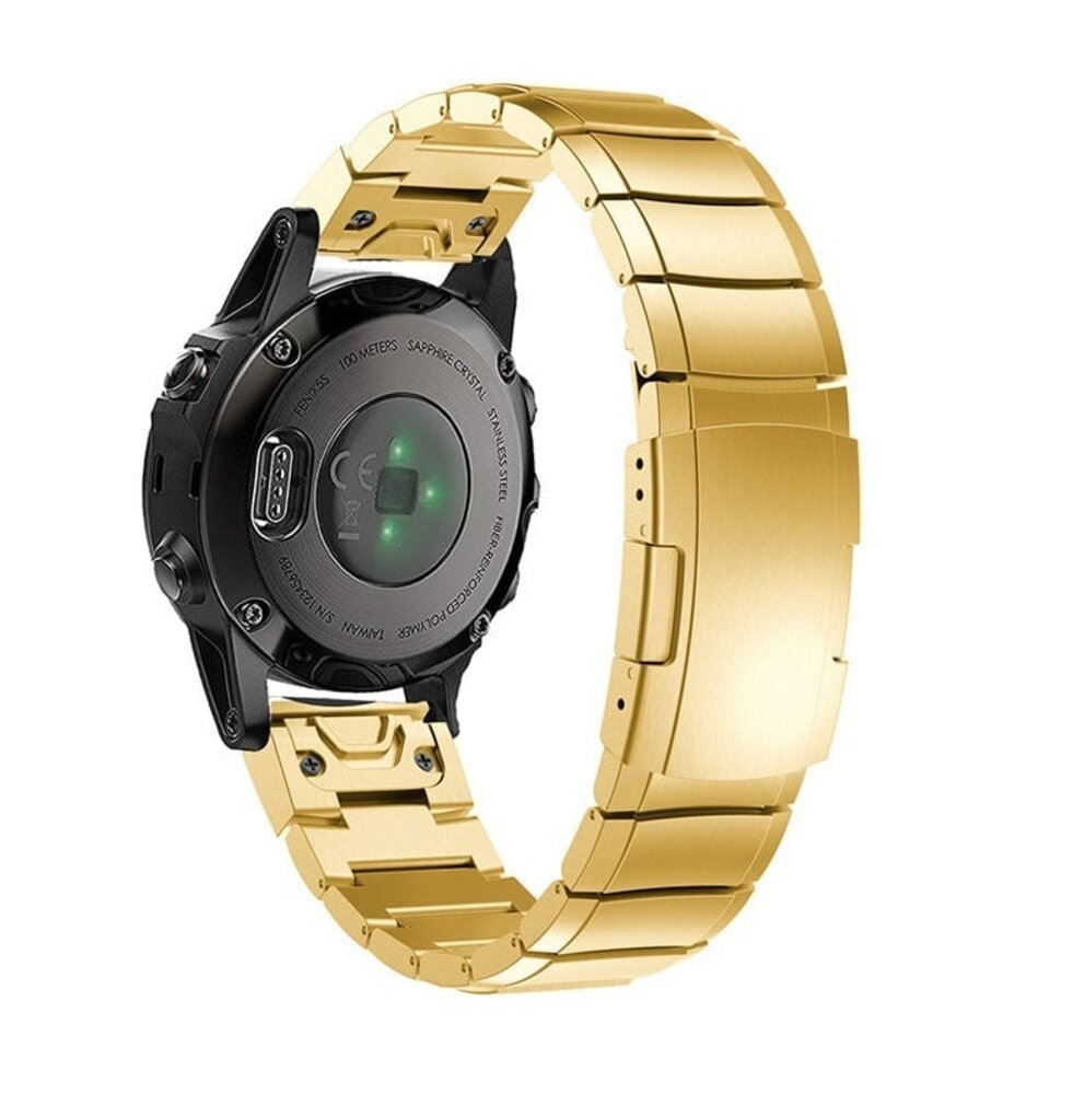 Strap-it® Strap-it Garmin Quatix 5 / 6 / 7 Metallarmband (Gold)