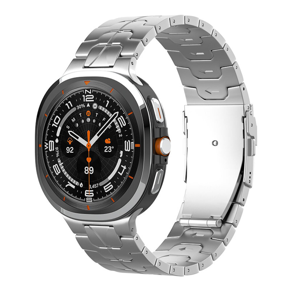 Strap-it® Strap-it Samsung Galaxy Watch Ultra 'Iron' Titanarmband (Silber) Strap-it® Strap-it Samsung Galaxy Watch Ultra 'Iron' Titanarmband (Silber)