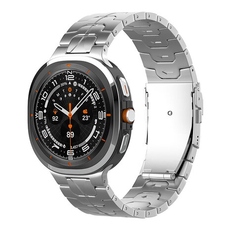 Strap-it® Strap-it Samsung Galaxy Watch Ultra 'Iron' Titanarmband (Silber) Strap-it® Strap-it Samsung Galaxy Watch Ultra 'Iron' Titanarmband (Silber)