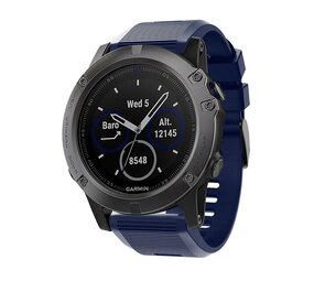 Strap-it® Garmin Quatix 3 / 6x / 7x Solar Silikonarmband (Dunkelblau) Strap-it® Garmin Quatix 3 / 6x / 7x Solar Silikonarmband (Dunkelblau)