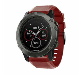 Strap-it® Garmin Quatix 3 / 6x / 7x Solar Silikonarmband (Rot) Strap-it® Garmin Quatix 3 / 6x / 7x Solar Silikonarmband (Rot)
