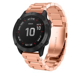 Strap-it® Garmin Quatix 3 / 6x / 7x Solar Stahlarmband (Rosegold) Strap-it® Garmin Quatix 3 / 6x / 7x Solar Stahlarmband (Rosegold)