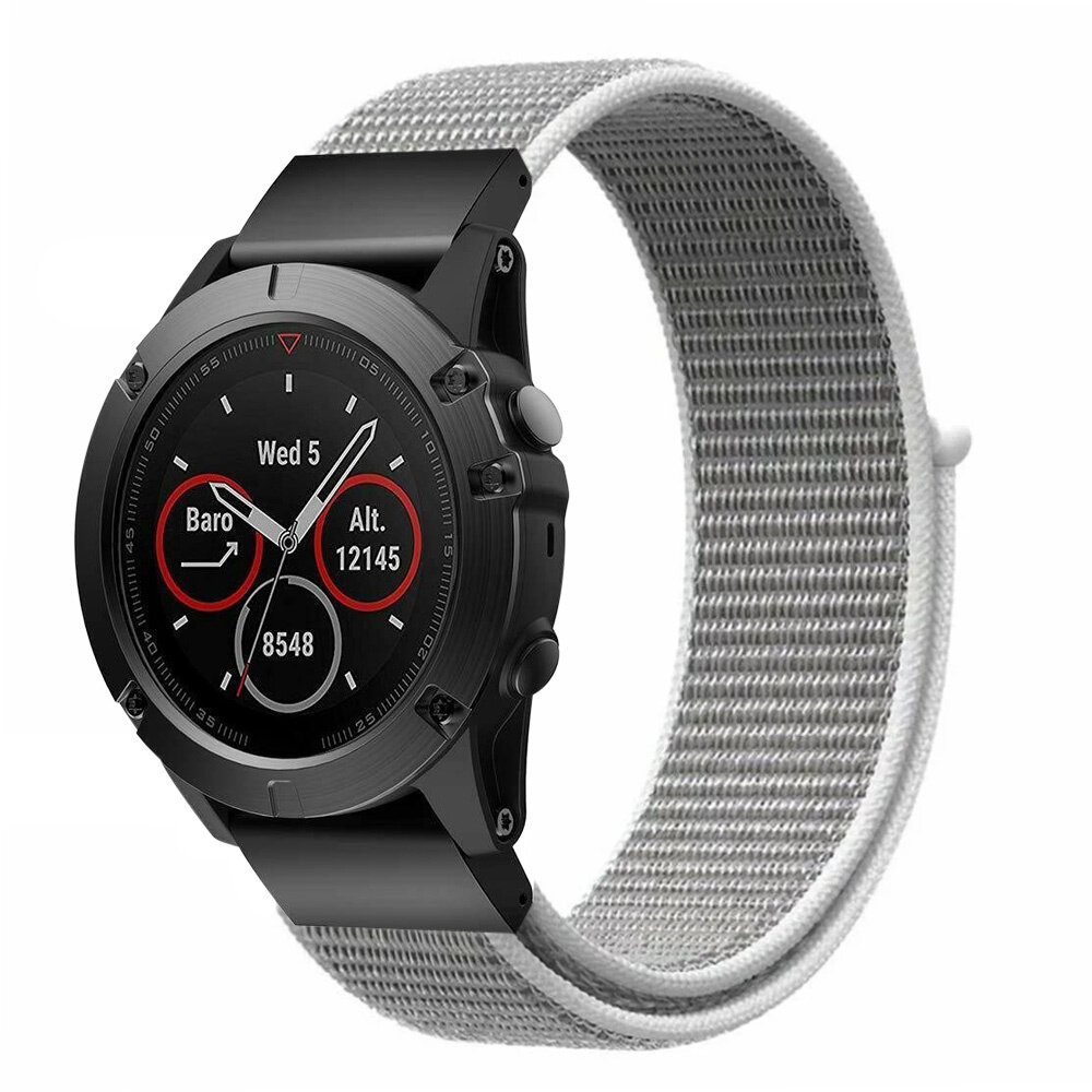 Strap-it® Strap-it Garmin Quatix 3 / 6x / 7x Solar Nylon Armband (Muschel)