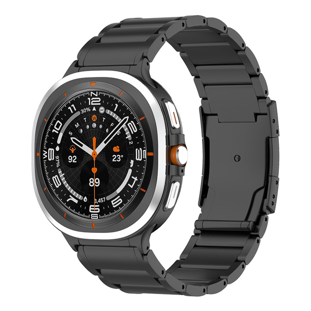 Strap-it® Strap-it Samsung Galaxy Watch Ultra Titanarmband (Schwarz)