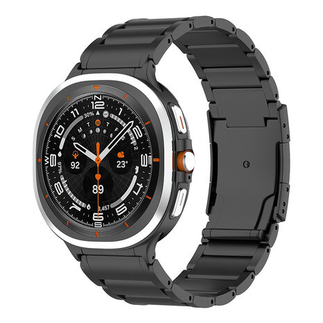 Strap-it® Strap-it Samsung Galaxy Watch Ultra Titanarmband (Schwarz)