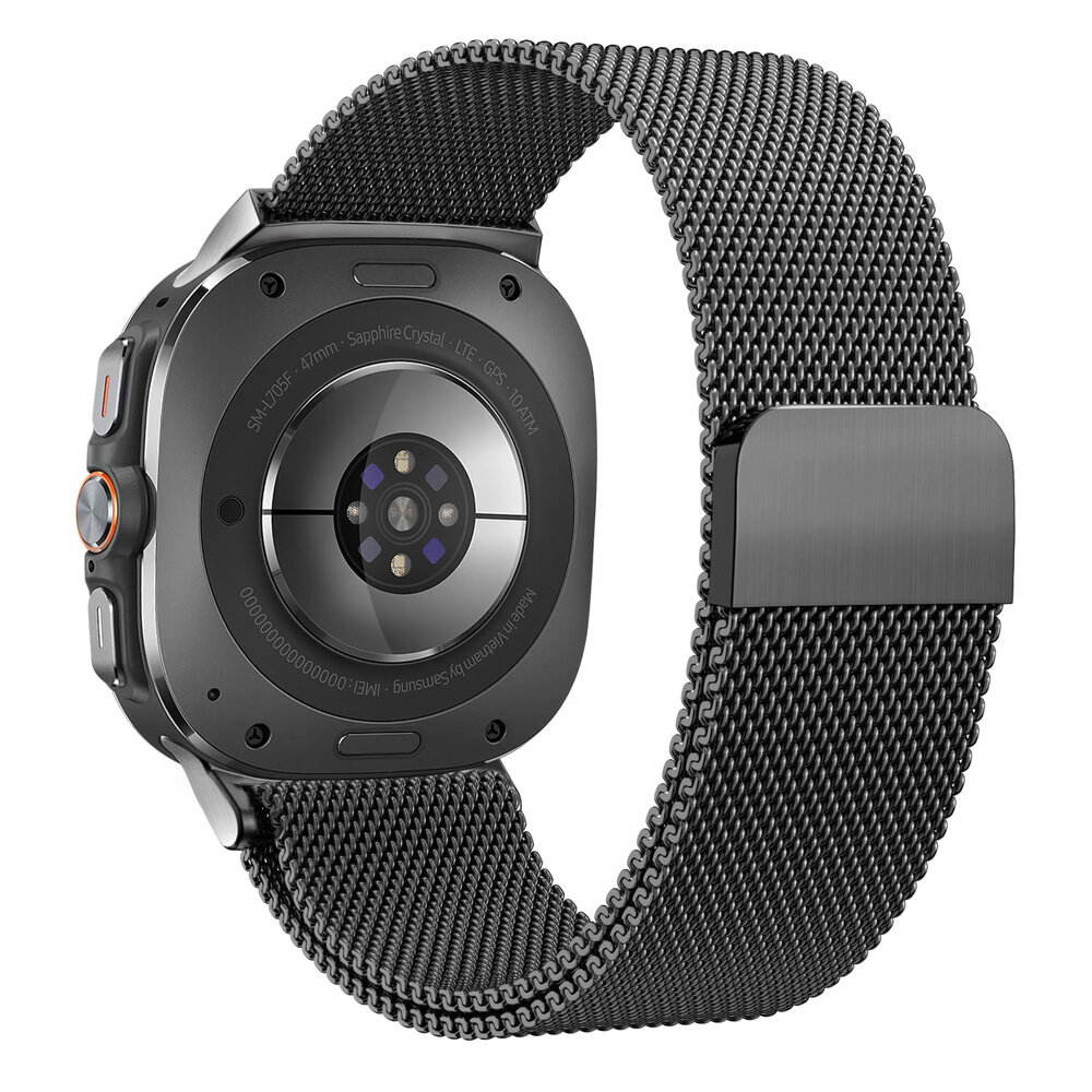 Bandz Bandz Samsung Galaxy Watch Ultra Milanese Loop Armband (Schwarz) Bandz Bandz Samsung Galaxy Watch Ultra Milanese Loop Armband (Schwarz)