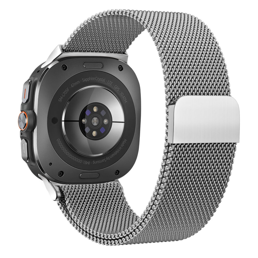 Bandz Bandz Samsung Galaxy Watch Ultra Milanese Loop Armband (Silber)