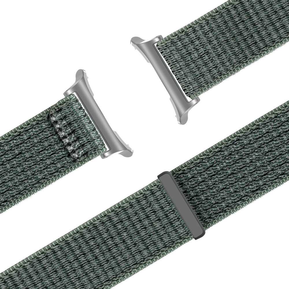 Bandz Bandz Samsung Galaxy Watch Ultra Nylon Loop Armband (Grau-Grün) Bandz Bandz Samsung Galaxy Watch Ultra Nylon Loop Armband (Grau-Grün)