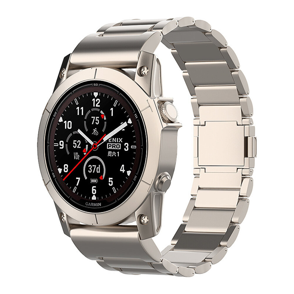 Strap-it® Strap-it Garmin Fenix 7x Magnetisches Titanarmband (Titan)