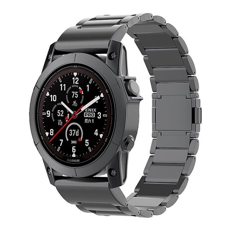 Strap-it® Strap-it Garmin Fenix 3 Magnetisches Titanarmband (Schwarz)