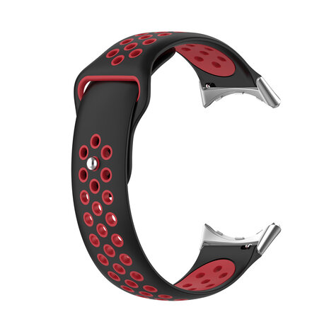 Strap-it® Strap-it Google Pixel Watch 3 - 41mm Sportarmband (Schwarz/Rot)