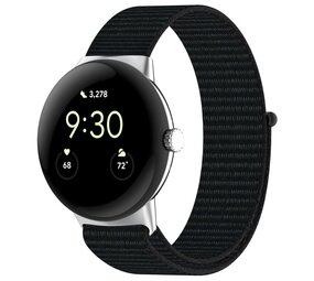 Strap-it® Google Pixel Watch 3 - 41mm Nylonarmband (Schwarz)