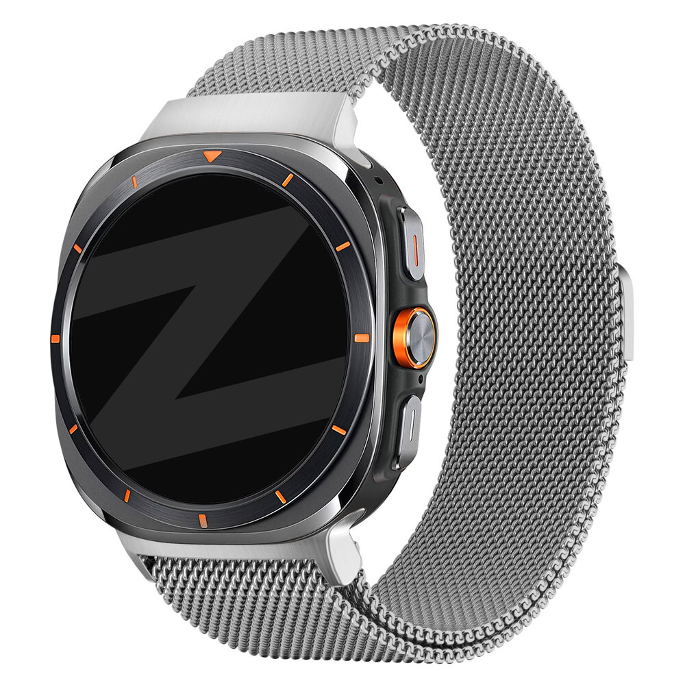 Bandz Bandz Samsung Galaxy Watch Ultra Milanese Loop Armband (Silber)