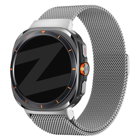 Bandz Bandz Samsung Galaxy Watch Ultra Milanese Loop Armband (Silber)