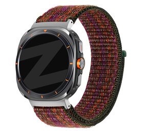 Bandz Bandz Samsung Galaxy Watch Ultra Nylon Loop Armband (Grün Mischung) Bandz Bandz Samsung Galaxy Watch Ultra Nylon Loop Armband (Grün Mischung)