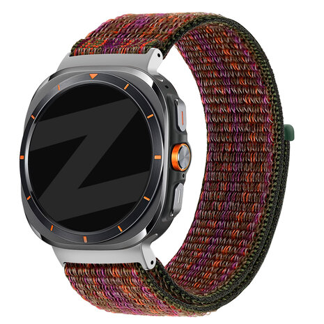 Bandz Bandz Samsung Galaxy Watch Ultra Nylon Loop Armband (Grün Mischung) Bandz Bandz Samsung Galaxy Watch Ultra Nylon Loop Armband (Grün Mischung)