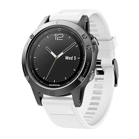 Strap-it® Strap-it Garmin Fenix 8 - 47mm Silikonarmband (Weiß)