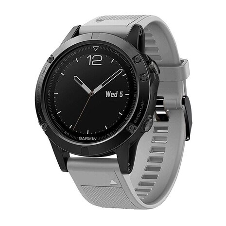 Strap-it® Strap-it Garmin Fenix 8 - 47mm Silikonarmband (Grau)