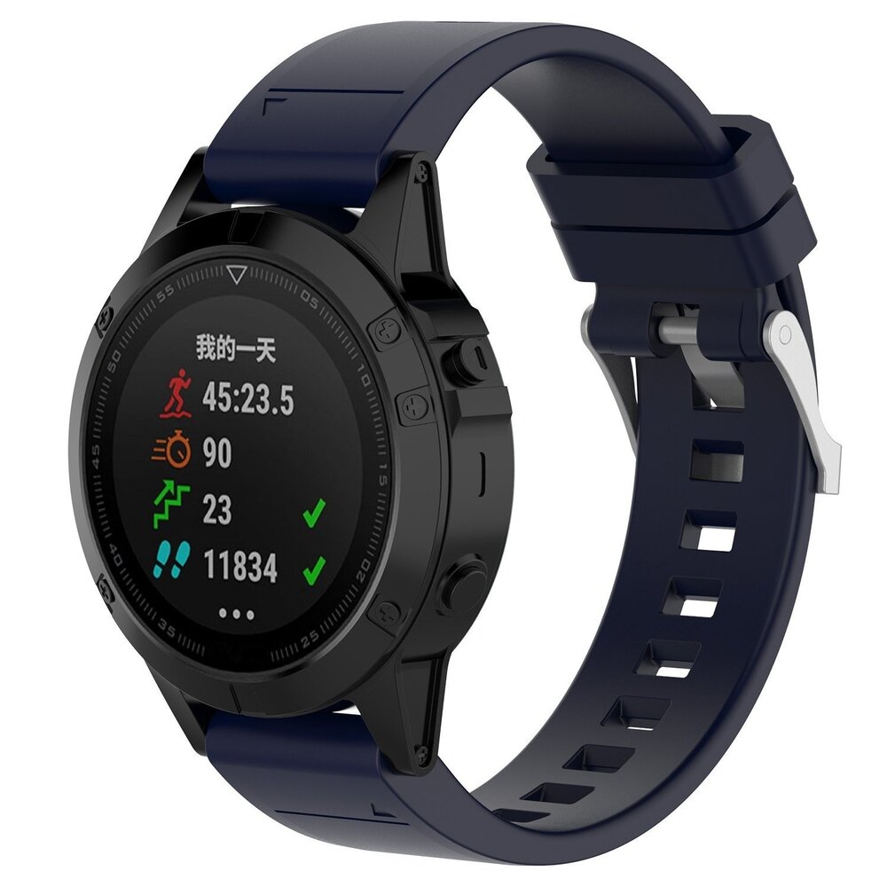 Strap-it® Strap-it Garmin Fenix 8 - 47mm glänzendes Silikonarmband (Dunkelblau) Strap-it® Strap-it Garmin Fenix 8 - 47mm glänzendes Silikonarmband (Dunkelblau)