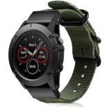 Strap-it® Garmin Fenix 8 - 47mm Nylon Schnallenarmband (Grün)