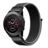 Strap-it® Garmin Fenix 8 - 47mm Nylon Armband (Charcoal)