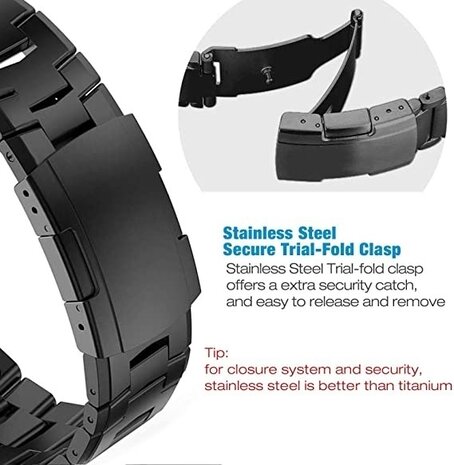 Strap-it® Strap-it Garmin Fenix 8 - 51mm Titanarmband (Schwarz) Strap-it® Strap-it Garmin Fenix 8 - 51mm Titanarmband (Schwarz)