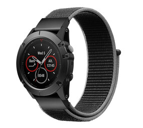 Strap-it® Garmin Fenix 8 - 51mm Nylon Armband (Charcoal) Strap-it® Garmin Fenix 8 - 51mm Nylon Armband (Charcoal)