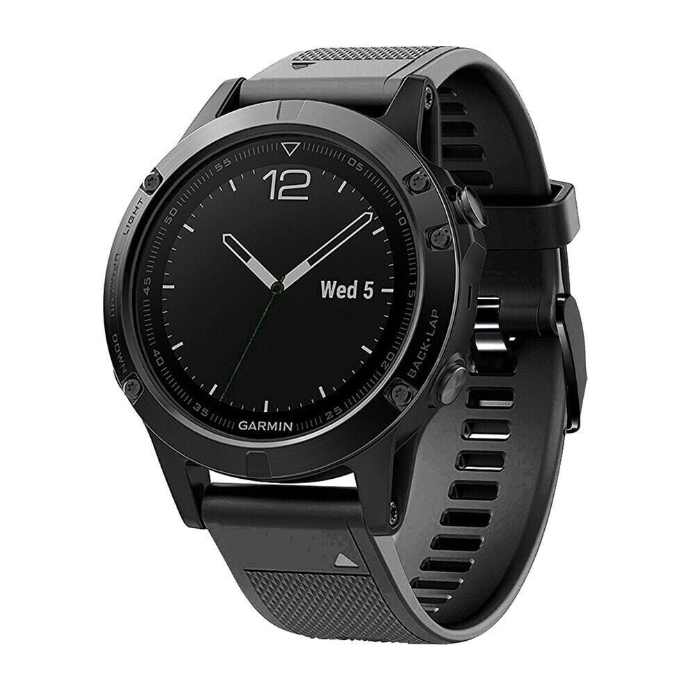 Strap-it® Strap-it Garmin Fenix E Silikonarmband (Schwarz)
