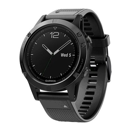 Strap-it® Strap-it Garmin Fenix E Silikonarmband (Schwarz)