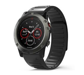 Strap-it® Garmin Fenix E magnetisches Silikonarmband (Schwarz) Strap-it® Garmin Fenix E magnetisches Silikonarmband (Schwarz)